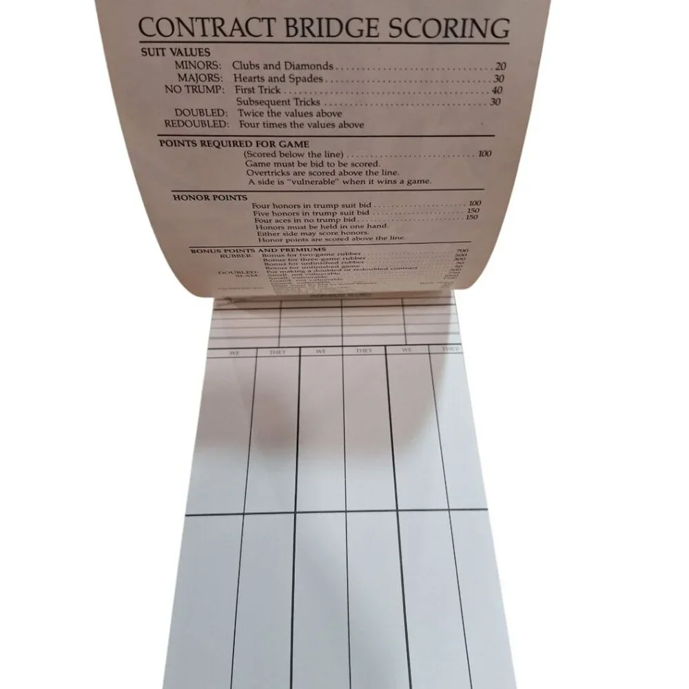 Bridge Score Cards Vintage‎ Notebook Scratch Pads Card Game Flowers Set of 4